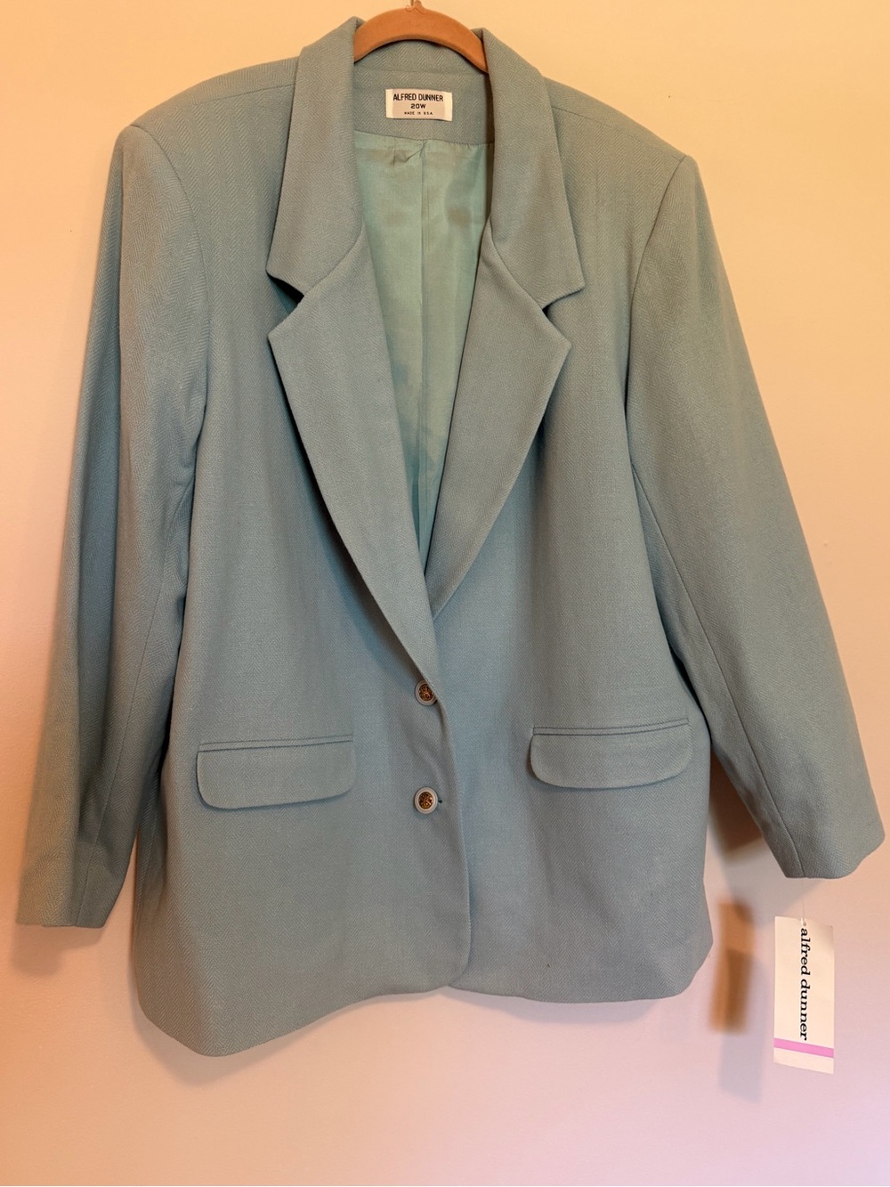 Vintage Alfred Dunner Pastel Blue Tailored Blazer Jacket Plus size
